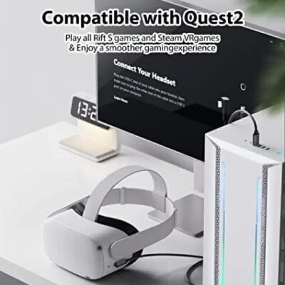 20ft Link Cable for Oculus Quest 2 VR Type C-A PC Gaming & Charging Cord Charger